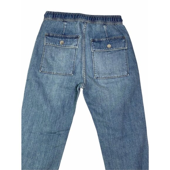 Hudson Women's Blue Regular Fit Drawstring Waist Denim Jogger Jeans Size Small - Picture 6 of 9